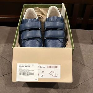 Blue Gucci unisex tennis shoes size 11 T